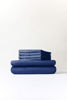 Picture of Cooling Bed Sheet Set - 6 Piece Set - Hotel Luxury Extra Soft - Deep Pockets - Easy Fit - Wrinkle Free - Royal Blue -King Size, Navy Blue - 6 PC