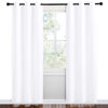 Picture of NICETOWN White Samll Window Blackout Curtain Panels, Set of 2, 42 inches x 78 inches, 50% Light Blocking Curtains for Bedroom & Dining Room Window