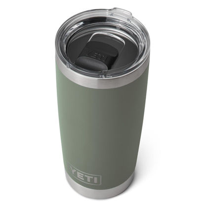 Picture of YETI Rambler 20 oz Tumbler, Stainless Steel, Vacuum Insulated with MagSlider Lid, Camp Green