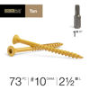 Picture of Deck Plus 48415 Wood Screws #10 x 2-1/2", Tan, 1lb Box