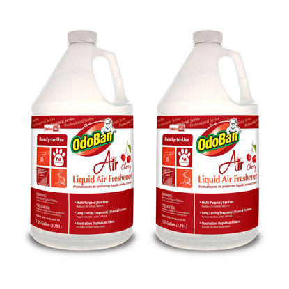 Picture of OdoBan Professional Series Ready-to-Use Air Cherry Liquid Air Freshener, 2-Pack, 1 Gallon Each, Cherry Scent