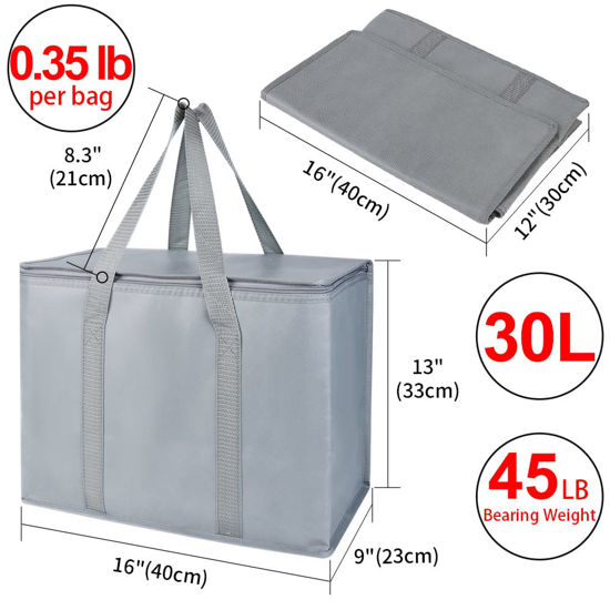 GetUSCart- Insulated Grocery Shopping Bags, X-Large, CIVJET Reusable ...