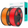 Picture of SUNLU 3D Printer Filament PLA Plus 1.75mm 2KG, SUNLU Neatly Wound PLA Filament 1.75mm PRO, PLA+ Filament for Most FDM 3D Printer, Dimensional Accuracy +/- 0.02 mm, 1 kg Spool, 2 Packs, Red+Orange