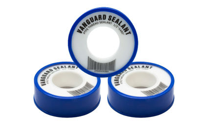 Picture of PTFE Plumbers Water Sealant Thread Tape 460" Length 1/2" Width White by Vanguard Sealants Perfect for Shower Heads and Pipe Threads