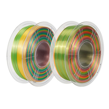 Picture of Kingroon PLA 3D Printer Filament, Dimensional Accuracy +/- 0.03 mm, 1kg Spool(2.2lbs), 1.75 mm，2KG Double Multicolor