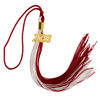 Picture of GraduationMall Double Color Graduation Tassel with 2023 Year Charm 9" Red/White