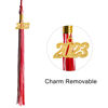 Picture of GraduationMall Double Color Graduation Tassel with 2023 Year Charm 9" Red/White