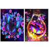 Picture of 2-Piece Butterfly Diamond Painting Kits for Adults, Round Full Drill Diamond Painting Kits 5D DIY Diamond Painting Kits Diamond Art Kits for Home Wall Decor 12"x16"