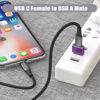 Picture of Basesailor USB to USB C Adapter 2 Pack,Type C Female to A Male Power Adapter for iPhone 14 13 12 11 Mini Pro Max,Airpods,iPad Air 4 5,Samsung Galaxy Note 10 20 S21 S22 S23 FE Plus Ultra,Google Pixel 6