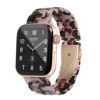 Picture of HOPO Compatible With Apple Watch Band 38mm 40mm 42mm 44mm Thin Light Resin Strap Bracelet With Stainless Steel Buckle Replacement For iWatch Series 8 7 6 5 4 3 2 1 SE (Black Agate/Rose Gold,42/44/45/49mm)