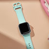 Picture of Sport Band Compatible with Apple Watch Bands 49mm 45mm 44mm 42mm, Soft Silicone Wristbands Replacement Strap with Classic Clasp for iWatch Series SE 8 7 6 5 4 3 2 1 Ultra for Women Men, Mint Green