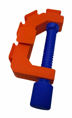 Picture of Hot Wheels Compatible Track C Clamp (Orange/Blue)