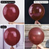Picture of PartyWoo Retro Red Balloons, 50 pcs 12 Inch Burgundy Balloons, Maroon Balloons for Balloon Garland Arch as Party Decorations, Birthday Decorations, Wedding Decorations, Baby Shower Decorations