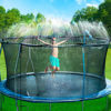 Picture of Bobor Trampoline Sprinkler for Kids, Outdoor Trampoline Backyard Water Park Sprinkler, Trampoline Accessories, Fun Summer Outdoor Water Toys for Boys Girls (Light Black, 39ft)