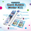 Picture of WOWMAZING Giant Bubble Kit: Winter - Incl. Wand, 2 Big Bubble Concentrate Pouches and 8 Cold-Activated Stickers | Winter Outdoor Activity | Bubbles Made in The USA - Winter Kit