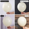 Picture of PartyWoo White Sand Balloons, 100 pcs Retro White Balloons Different Sizes Pack of 18 Inch 12 Inch 10 Inch 5 Inch Balloons for Balloon Garland Balloon Arch as Party Decorations, Birthday Decorations