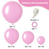Picture of RUBFAC Pastel Pink Balloons Different Sizes 105pcs 5/10/12/18 Inch for Garland Arch, Macaron Pink Latex Balloons for Birthday, Wedding Baby Shower Gender Reveal Anniversary Pink Party Decorations