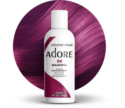 Picture of Adore Semi Permanent Hair Color - Vegan and Cruelty-Free Hair Dye - 4 Fl Oz - 088 Magenta (Pack of 1)