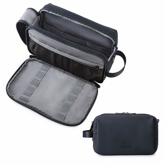 Toiletry Organizer Shaving Kit Travel Bag - Grey–