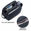 Picture of BAGSMART Toiletry Bag for Men, Travel Toiletry Organizer Dopp Kit Water-resistant Shaving Bag for Toiletries Accessories, Door Room Essentials, Nary Blue