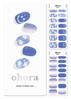 Picture of ohora Semi Cured Gel Nail Strips (N Cotton Cloud) - Works with Any Nail Lamps, Salon-Quality, Long Lasting, Easy to Apply & Remove - Includes 2 Prep Pads, Nail File & Wooden Stick - Blue