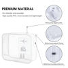 Picture of TSA Approved Clear Travel Toiletry Bag wih Zippers Carry-on Travel Accessories Quart Size Toiletries Cosmetic Pouch Makeup Bags for Men and Women (3pcs White)