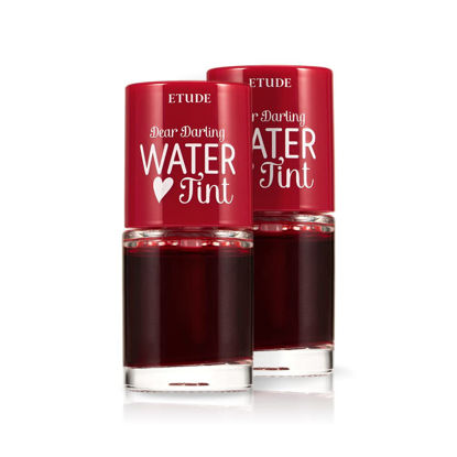 Picture of ETUDE Dear Darling Water Tint Cherry Ade 2 Set (21AD) | Vivid Color Lip Stain with Moisturizing Weightless & Non-sticky Finish Lip Stain | Smudge-proof & Lightweight Lip Tint | K-beauty