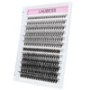 Picture of Cluster Lashes 240pcs 20D+40D Mixed Tray DIY Eyelash Extension D Curl Long Individual Lashes Faux Mink Lash Clusters Extensions Black (20D/40D-0.07D-9-16mm)