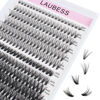 Picture of Cluster Lashes 240pcs 20D+40D Mixed Tray DIY Eyelash Extension D Curl Long Individual Lashes Faux Mink Lash Clusters Extensions Black (20D/40D-0.07D-9-16mm)