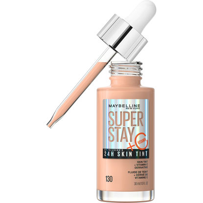 Picture of Maybelline Super Stay Up to 24HR Skin Tint, Radiant Light-to-Medium Coverage Foundation, Makeup Infused With Vitamin C, 130, 1 Count