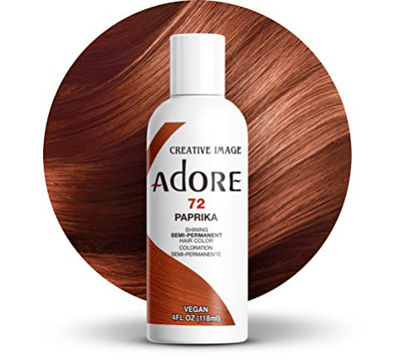 Picture of Adore Semi Permanent Hair Color - Vegan and Cruelty-Free Hair Dye - 4 Fl Oz - 072 Paprika (Pack of 1)