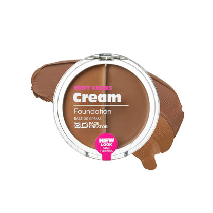 Picture of Ruby Kisses Cream Foundation 3D Face Creator 2-Color Foundation and Concealer, 12 Hour Wear Long Lasting, Medium to Full Coverage (Level 14)