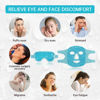 Picture of ZNÖCUETÖD Cooling Ice Face Eye Mask for Reducing Puffiness, Bags Under Eyes,Sinus,Redness,Pain Relief,Dark Circles, Migraine,Hot/Cold Pack with Soft Plush Backing (Blue(1* Eye Mask+1*Face Mask))