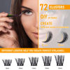 Picture of Lash Clusters D Curl 16 mm DIY Eyelash Extensions 72 Clusters Lashes C D Curl B&Q LASH Fluffy Individual Lashes Eyelash Clusters Extensions Individual Lashes Cluster DIY at Home (B05,16 mm)