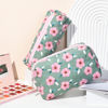 Picture of SOIDRAM Makeup Bag Floral Cosmetic Bag Cute Makeup Pouch 1Pcs Large Capacity Makeup Bags and 1Pcs Makeup Brushes Storage Bag Travel Toiletry Bag Organizer