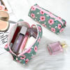 Picture of SOIDRAM Makeup Bag Floral Cosmetic Bag Cute Makeup Pouch 1Pcs Large Capacity Makeup Bags and 1Pcs Makeup Brushes Storage Bag Travel Toiletry Bag Organizer