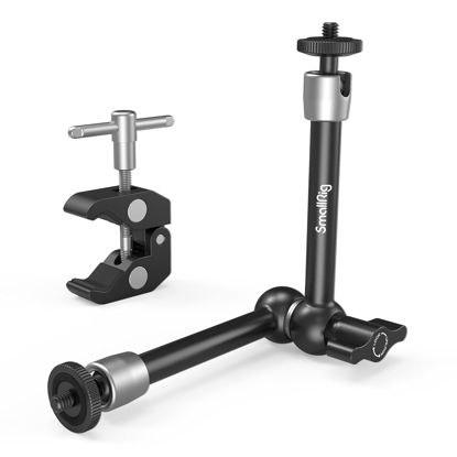 Picture of SmallRig Clamp w/ 1/4" and 3/8" Thread and 9.8 Inches Adjustable Friction Power Articulating Magic Arm with 1/4" Thread Screw for LCD Monitor/LED Lights - KBUM2732B