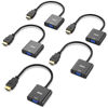 Picture of BENFEI HDMI to VGA, 5 Pack, Gold-Plated HDMI to VGA Adapter (Male to Female) for Computer, Desktop, Laptop, PC, Monitor, Projector, HDTV, Chromebook, Raspberry Pi, Roku, Xbox and More - Black