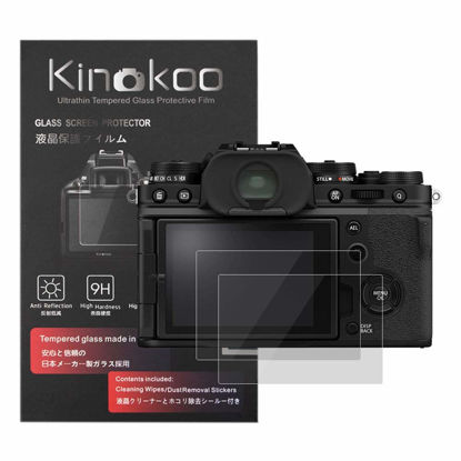 Picture of kinokoo Tempered Glass Film for Fuji X-T4 Crystal Clear Film FUJIFILM XT4 Screen Protector Bubble-free/Anti-scratch(2 pack)