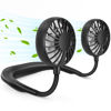 Picture of RJVW Portable Neck Fan, Hand Free Personal Hanging Neck Sports Fan USB Rechargeable (3 Speed Adjustable) Wearable Cooling Head Fan,360 Degree Free Rotation for Traveling, Sports, Office, Reading