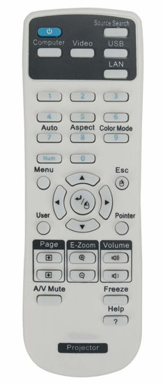 Picture of AULCMEET Replacement Remote Control Compatible with Epson Projectors VS230 VS330 EX3220 EX5220 EX5230 EX6220 575Wi 585Wi 595Wi EX7220 Epson BrightLink 425Wi 430i 435Wi 475Wi 480i 485Wi 420 425W 430