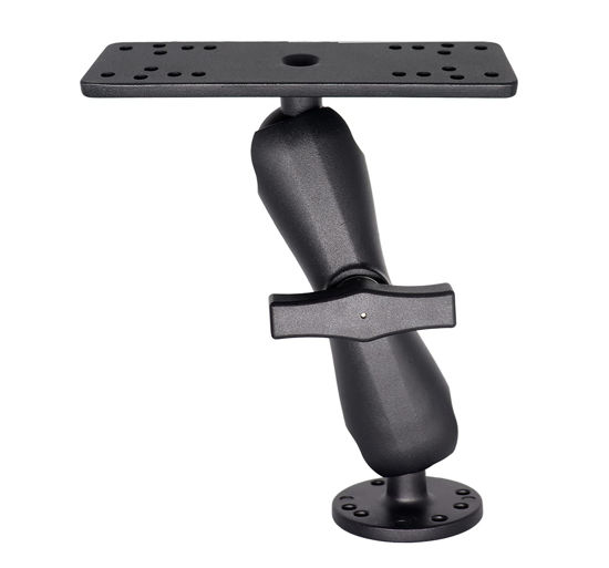 Picture of WINDFRD 1.5" Ball Fish Finder Mount, Medium Arm Marine Electronic Mount, Universal Mounting Plate with 1.5 inches / 38mm / C Size Ball Adapters, Compatible with Garmin, Lowrance, Humminbird and More