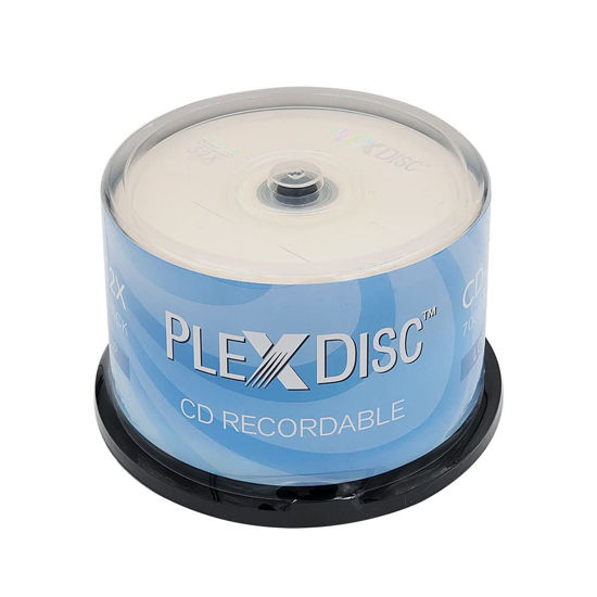 Picture of PlexDisc CD-R 700MB 52X Logo Top Recordable Media - 50pk Cake Box (FFP) 631-814-BX, 50 Discs