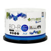 Picture of 50 Pack Myeco Bd-r BDR Blu-ray 25gb Upto 10x White Inkjet Hub Printable Blank Data Recordable Media Disc with Cakebox/Spindle Packing