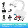 Picture of 5-in-1 Memory Card Reader, USB OTG Adapter & SD Card Reader for iPhone/iPad, USB C and USB A Devices with Micro SD & SD Card Slots, Supports SD/Micro SD/SDHC/SDXC/MMC