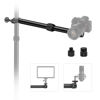 Picture of NEEWER Tabletop Overhead Camera Mount Arm, 11.8"-20"/30-51cm Telescopic Extension Arm for Desk Stand with Ball Head Mount 1/4" 3/8" 5/8" Screws for Webcam Camera LED Ring Light Microphone, DS001