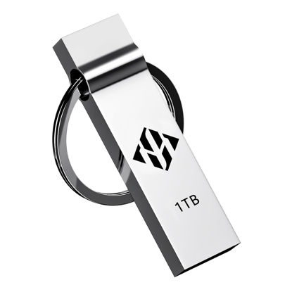 Picture of WLOTPO 1TB USB Flash Drive USB Memory Stick Waterproof Jump Drive Pen Drive with Keychain Large Data Storage Compatible for Computer/Laptop Thumb Drive