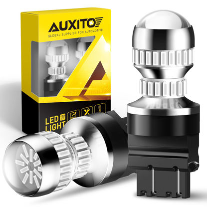 Picture of AUXITO 3156 3157 LED Bulb Red for Tail Lights 400% Brighter 3056 3057 3047 4057 4157 LED Bulbs for Tail Lights, Stop Lights, Brake Lights, Turn Signal Lights, Brilliant Red