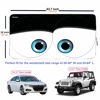 Picture of Gven Windshield Sun Shade, Car Sun Shade for Front Window Funny Car Eyes Sunshades Sun Visor Protector Blocks UV Rays Foldable 210T Keep Your Vehicle Cool (Eyes-Black, Large)