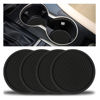 Picture of SINGARO Car Cup Coaster, 4PCS Universal Non-Slip Cup Holders Embedded in Ornaments Coaster, Car Interior Accessories, Black